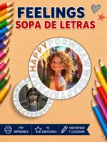 Vista previa - Hojas de trabajo - Feelings Sopa de Letras y Actividad para Colorear | Imprimible SEL - Portada