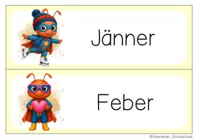 Vorschau - Bildkarten - Ameisenklasse Tafelkalender Klassentier Ameise Superhelden - Seite 2