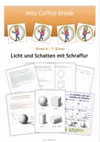 Vorschau - Arbeitsblätter - Licht und Schatten mit Schraffur zeichnen (Kunst 6. - 7. Klasse) - Deckblatt