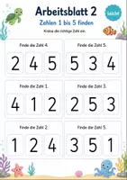 Vorschau - Arbeitsblätter - Zahlen bis 5 erkennen | Mathematik Klasse 1 | 5 Arbeitsblätter als PDF - Seite 2