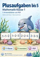 Vorschau - Arbeitsblätter - Plusaufgaben bis 5 | Mathematik Klasse 1 | 5 Arbeitsblätter als PDF - Deckblatt