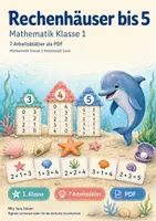 Vorschau - Arbeitsblätter - Rechenhäuser bis 5 | Mathematik Klasse 1 | 7 Arbeitsblätter als PDF - Deckblatt