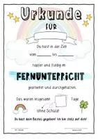 Vorschau - Anderer Materialtyp - Urkunde homeschooling /Fernunterricht für Schüler - Seite 3