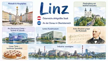 Vorschau - Arbeitsblätter - Arbeitsblätter zum Thema "Linz" (Lückentext, Hörverstehen) + Lösung & MP3 + Infografik - Seite 3