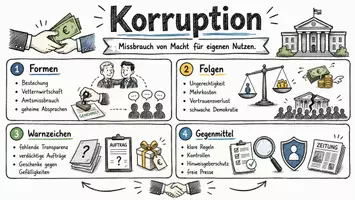 Vorschau - Arbeitsblätter - Arbeitsblätter zum Thema "Korruption" + Lösung & MP3 + Mindmap + Infografik - Seite 1