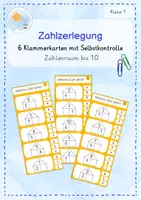 Vorschau - Spiele - Klammerkarten: Zahlzerlegung bis 10 | Freiarbeit | Kl. 1 - Deckblatt