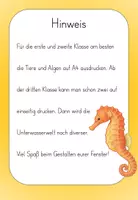 Vorschau - Mal- und Bastelvorlagen - Fensterbilder Sommer - Gemeinschaftliche Unterwasserwelt (1.-4. Klasse) - Seite 1
