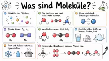 Vorschau - Arbeitsblätter - Arbeitsblätter zum Thema "Was sind Moleküle?" + Lösung & MP3 + Mindmap + Infografik - Seite 1