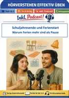 Vorschau - Audio-Dateien - Schuljahresende und Ferienstart: Podcast (inkl.) Hörverstehen - Deckblatt