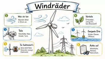 Vorschau - Arbeitsblätter - Lernposter + Arbeitsblätter zum Thema "Windrad" + Lösung & MP3 + Mindmap + Infografik - Seite 2