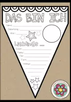 Vorschau - Arbeitsblätter - Das bin ich – Wimpel zum Kennenlernen | 4 Designs für die Grundschule - Deckblatt