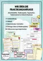 Vorschau - Stundenentwürfe - Praktikumsanfrage (Ablauf, Verhalten, Rollenspiele) - Deckblatt