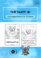 Vorschau - Mal- und Bastelvorlagen - holli taucht ab - Ausmalgeschichte - Deckblatt