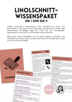 Vorschau - Merkblätter - Linolschnitt-Wissenspaket, Druckgrafik, SEK I und SEK II - Deckblatt