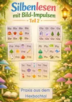 Vorschau - Spiele - Teil 2 Silbenlesen mit Bild-Impulsen Bl-Tr-Dr-Fl-Fr...♥️ MEHR als nur ein Silbenteppich - Deckblatt