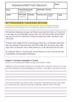 Vorschau - Arbeitsblätter - Romantik Literaturepoche Gedichtanalyse Deutsch Klassenarbeit - Seite 1