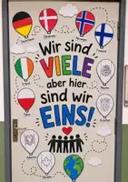Vorschau - Mal- und Bastelvorlagen - Flaggen-Luftbalone (Klassenzimmer-Schulhausgestaltung) - Deckblatt