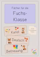Vorschau - Bildkarten - Fächer-Karten für deine Fuchs-Klasse - Deckblatt