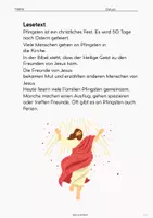 Vorschau - Arbeitsblätter - Religion /Ethik Was ist Pfingsten? Pfingsten Grundschule Arbeitsblatt PDF – Lesetext & Aufgaben mit Lösungen 🕊️ab der 2.Klasse - Seite 1