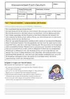 Vorschau - Arbeitsblätter - Kurzgeschichten schreiben Klassenarbeit Klasse 6 Gymnasium - Seite 1