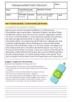 Vorschau - Arbeitsblätter - Werbung analysieren Klassenarbeit Deutsch AIDA Modell - Seite 1