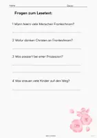 Vorschau - Arbeitsblätter - Religion/ Ethik Fronleichnam Grundschule Arbeitsblatt PDF – Lesetext & Aufgaben mit Lösungen ab der 2.Klasse ✝️ - Seite 2
