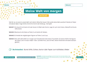 Vorschau - Mal- und Bastelvorlagen - Bastelset »Meine Welt von morgen« Klasse 1 bis 4 - Seite 1