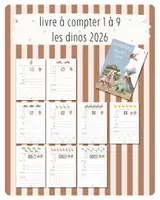 Aperçu - Feuilles d'exercices - 42. livre à compter - les dinos 2026 - Page de couverture