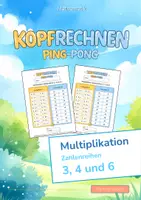 Vorschau - Arbeitsblätter - Einmaleins: 3er-, 4er- und 6er-Reihe trainieren mit Ping- Pong - Deckblatt