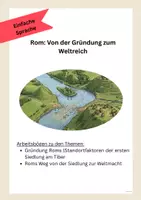 Vorschau - Arbeitsblätter - Rom: Von der Siedlung zur Weltmacht (In Einfacher Sprache) - Deckblatt