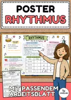 Vorschau - Arbeitsblätter - Poster "Rhythmus" mit Arbeitsblatt - Musik Jg.3-6 - Deckblatt