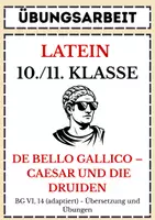 Vorschau - Arbeitsblätter - Klassenarbeit Caesar (BG VI,14 vereinfacht - Druiden) - Deckblatt