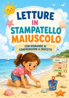 anteprima - Esercizi - Letture e comprensioni in stampatello maiuscolo con domande a crocette - Pagina di copertina