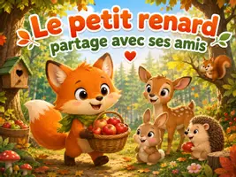 Aperçu - Préparation de séance / Séance complète - Kamishibai – Le petit renard partage avec ses amis | Les émotions - Page de couverture