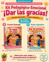 Vista previa - Hojas de trabajo - Kit Pedagógico Socioemocional: El valor de dar las gracias (Cuento + Póster Didáctico) - Portada