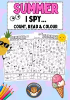 Vorschau - Arbeitsblätter - I Spy... - Count, Read & Colour (Englisch Grundschule Materialpaket) - Seite 1