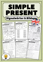 Vorschau - Arbeitsblätter - Simple Present - Verwendung und Bildung - Deckblatt