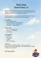 Vorschau - Arbeitsblätter - Würfelsätze Leseförderung Deutsch Klasse 1 und 2 - Seite 1