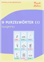Vorschau - Arbeitsblätter - Lauttreue Purzelwörter – Teil 1 (Häuschenlineatur) - Deckblatt