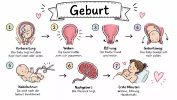 Vorschau - Arbeitsblätter - Arbeitsblatt zum Thema "Geburt" + Onlineübung & MP3 + Mindmap + Infografik - Seite 1