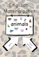 Vorschau - Arbeitsblätter - Englisch-Paket "pets and farm animals" - Lernwörter, Maldiktat, Rätsel (4-fach differenziert), Plural - Deckblatt