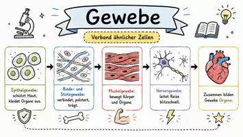 Vorschau - Arbeitsblätter - Arbeitsblatt "Gewebe" + interaktive Lösung & MP3 + Mindmap + Infografik - Seite 1