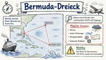 Vorschau - Arbeitsblätter - Lernposter + AB mit Fragen zum Thema "Bermuda-Dreieck" + Lösungsblatt + Mindmap + Infografik - Seite 2