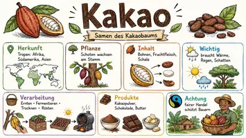 Vorschau - Arbeitsblätter - Arbeitsblatt "Kakao" + Onlineübung & MP3 + Mindmap + Infografik - Seite 1