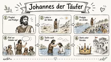 Vorschau - Arbeitsblätter - Lernposter + AB mit Fragen zum Thema "Johannes der Täufer" + Lösungsblatt + Mindmap + Infografik - Seite 2