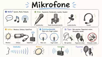Vorschau - Arbeitsblätter - Lernposter + Arbeitsblätter zum Thema "Mikrofon" + Lösung & MP3 + Mindmap + Infografik - Seite 2
