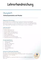 Vorschau - Arbeitsblätter - Übungsheft - Achsensymmetrie und Muster - Seite 1