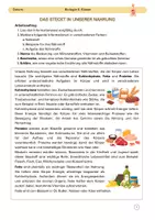 Vorschau - Arbeitsblätter - Bestandteile der Nahrung - Deckblatt
