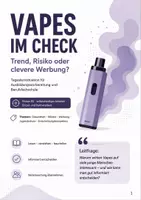 Vorschau - Stundenentwürfe - Vapes im Check: Nikotin, Werbung & Gruppendruck – Tageslernsituation für Berufskolleg | Ausbildungsvorbereitung und Berufsfachschule - Deckblatt