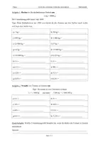 Vorschau - Arbeitsblätter - Gewichte in kleinere Einheiten umwandeln - Deckblatt